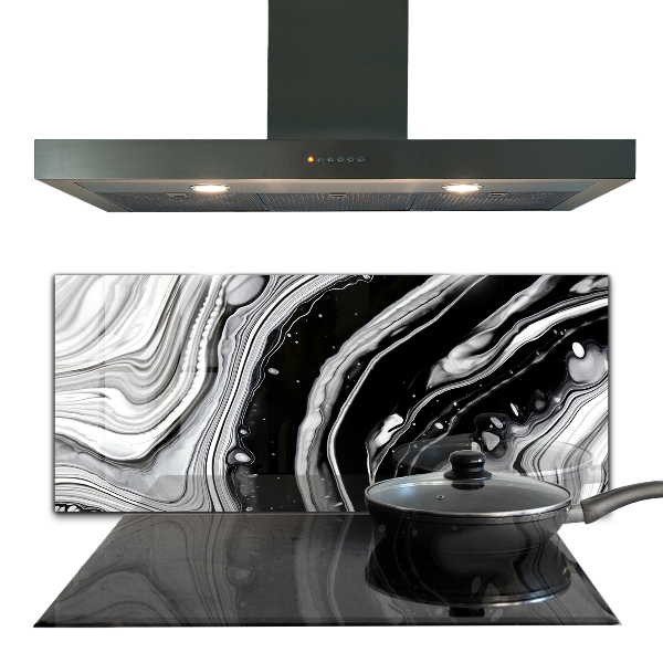 Stänkskydd kök Monokrom abstraktion