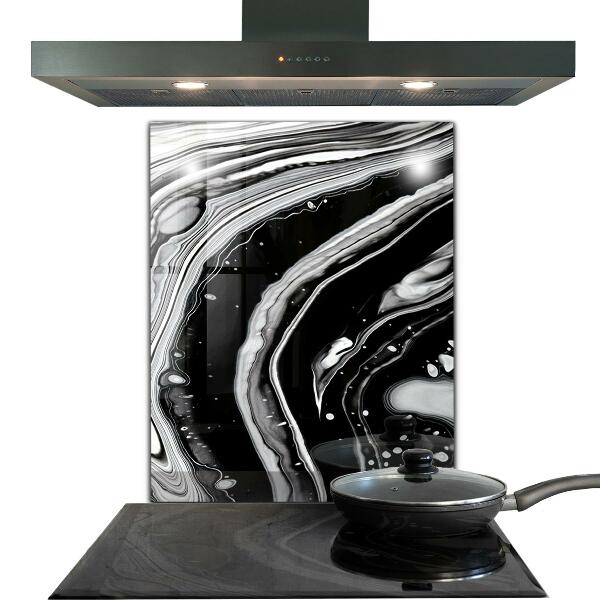 Stänkskydd kök Monokrom abstraktion