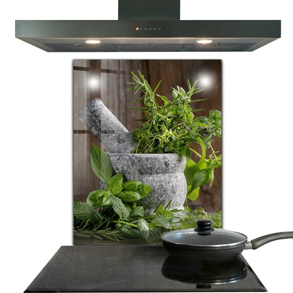 Stänkskydd kök Stenmortelkryddor