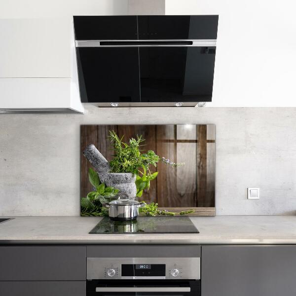 Stänkskydd kök Stenmortelkryddor