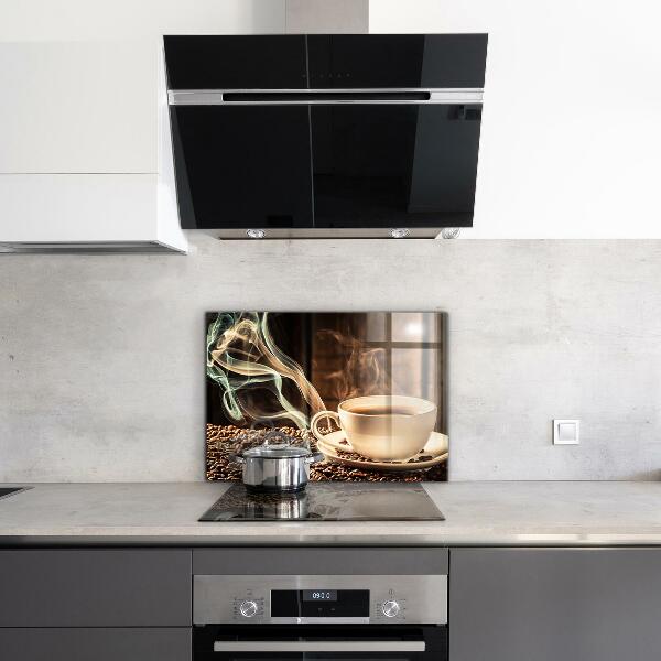 Stänkskydd kök En kopp med aromatiskt kaffe