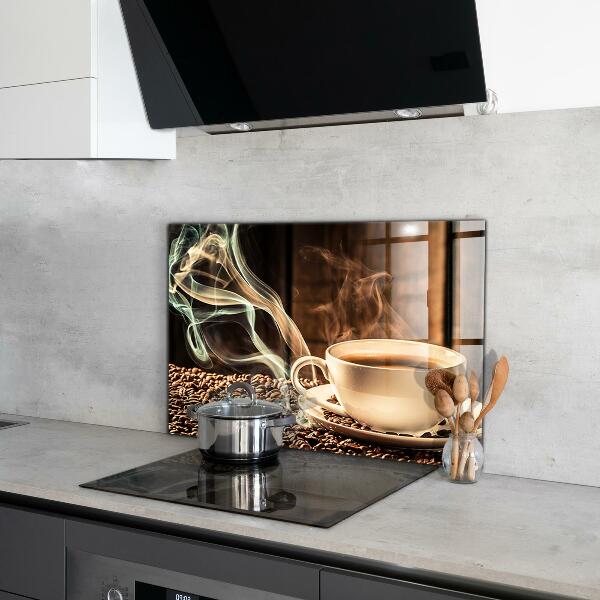 Stänkskydd kök En kopp med aromatiskt kaffe