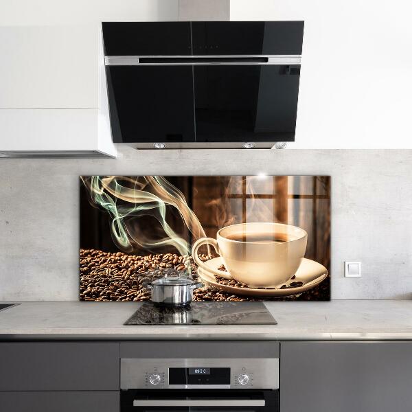 Stänkskydd kök En kopp med aromatiskt kaffe