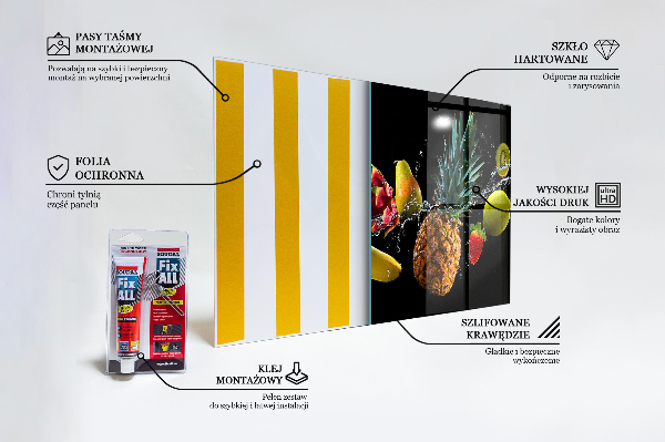 Stänkskydd kök Saftiga fruktsammansättning