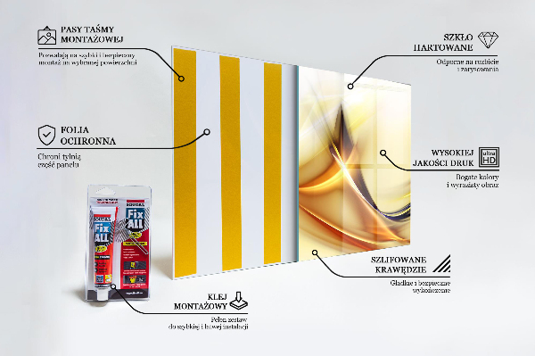 Stänkskydd kök Energivågabstraktion