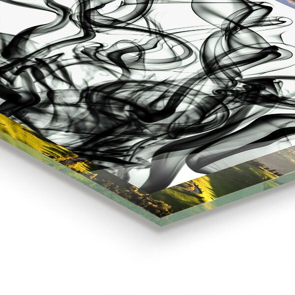 Stänkskydd kök Band av rökabstraktion