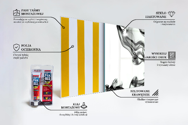 Stänkskydd kök Band av rökabstraktion