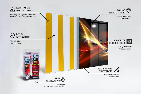 Stänkskydd kök Abstrakt vibrerande energi
