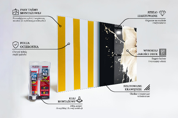 Stänkskydd kök Abstrakt vit blomma