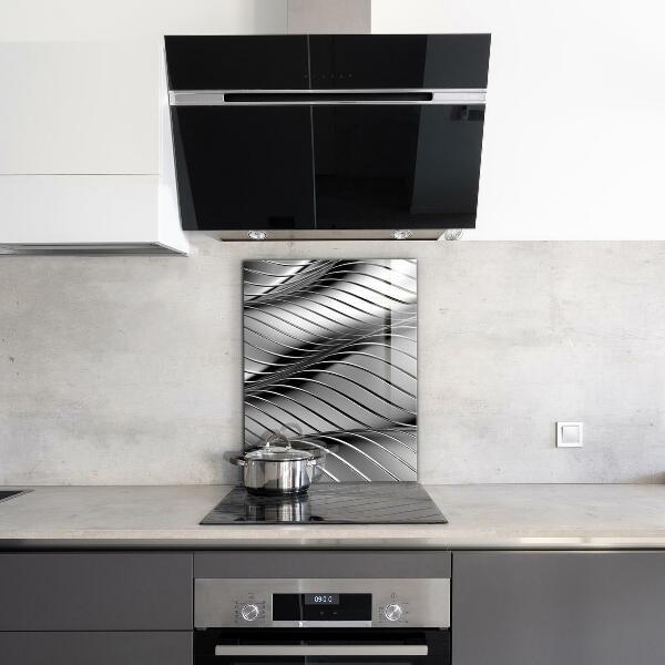 Stänkskydd kök Metallvågor Abstraktion