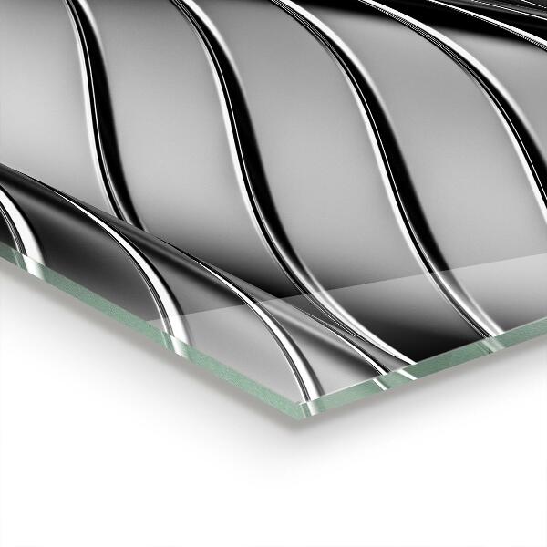 Stänkskydd kök Metallvågor Abstraktion