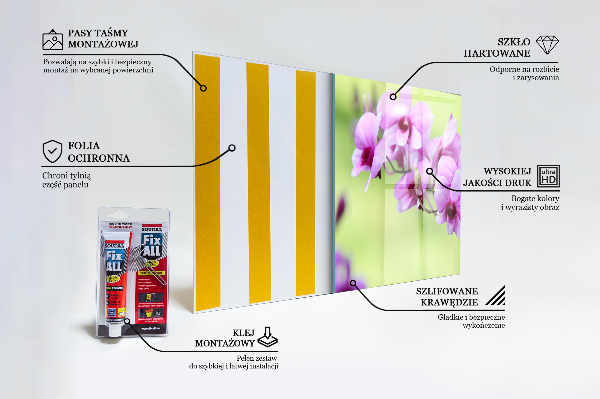 Stänkskydd kök Lila orkidé