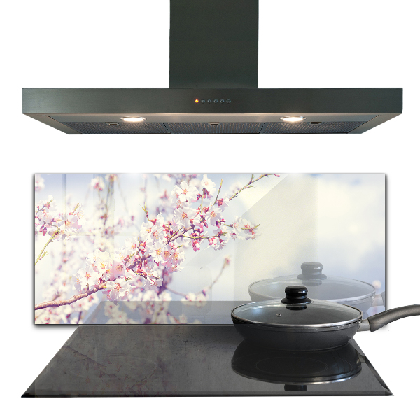 Stänkskydd kök Delikat rosa blommor