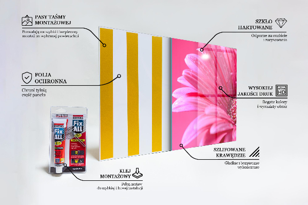 Stänkskydd kök Rosa blomma naturdetaljer