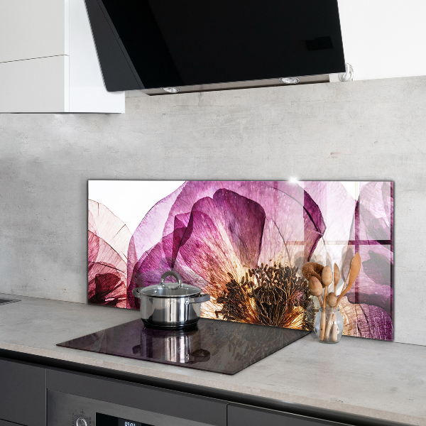 Stänkskydd kök Fina blommor detaljer