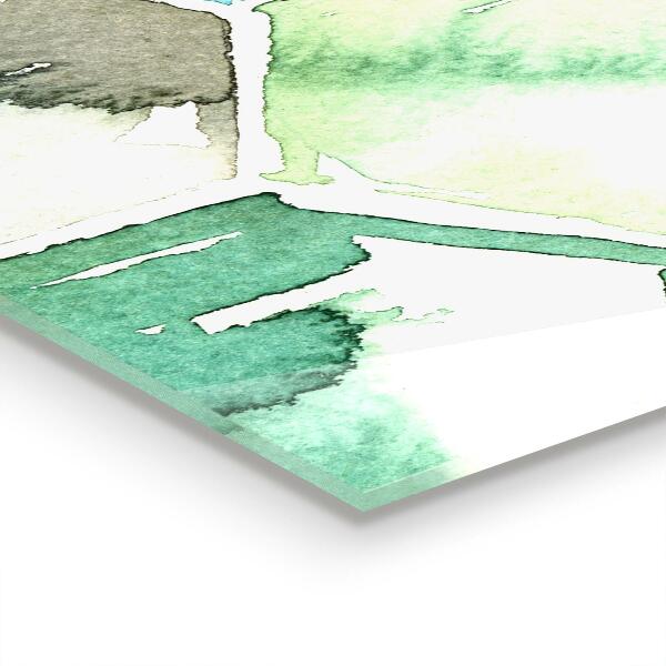 Stänkskydd kök Akvarell geometriska mönster