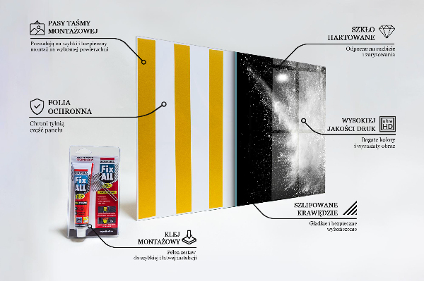 Stänkskydd kök Pulverexplosion Abstraktion