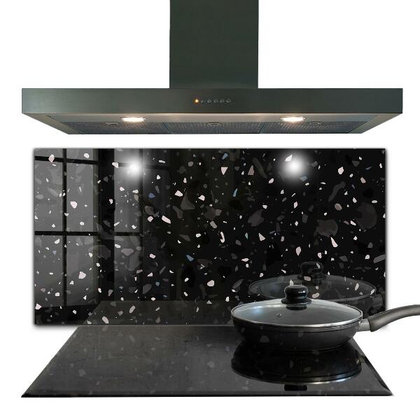 Stänkskydd kök Svart marmor Terrazzo Terazzo