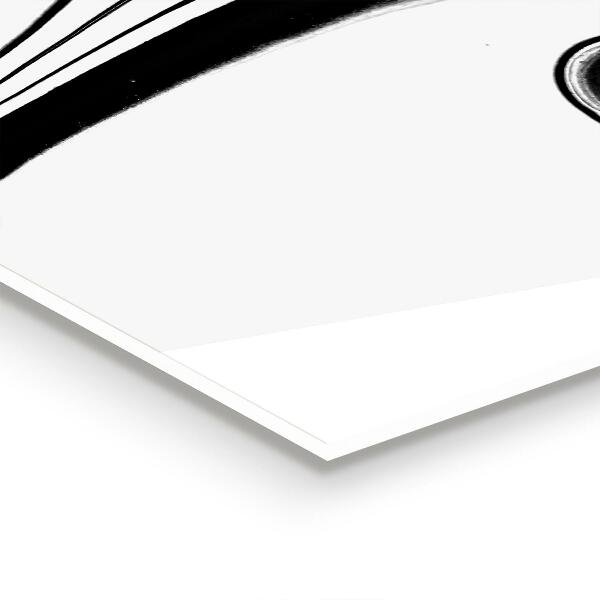 Stänkskydd kök Vit marmor svarta linjer