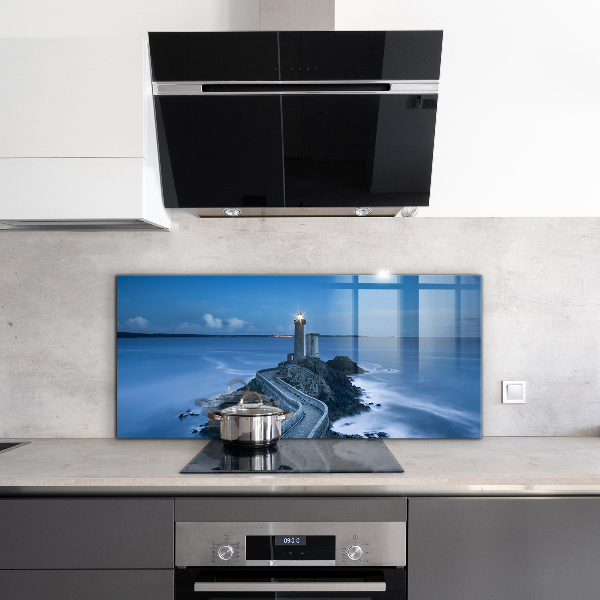 Stänkskydd kök Fyren i skymningen