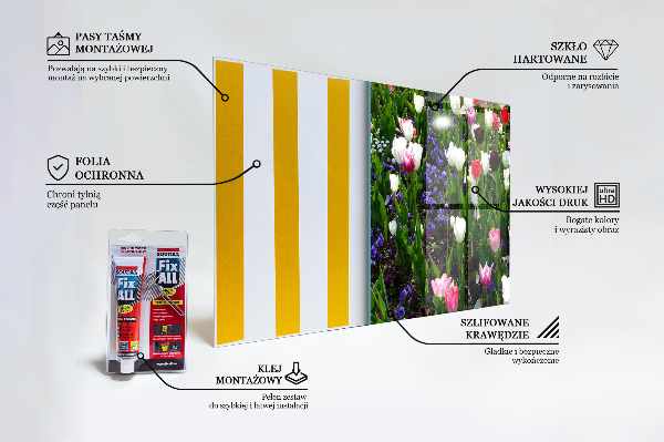 Stänkskydd kök Ängsommarblommor