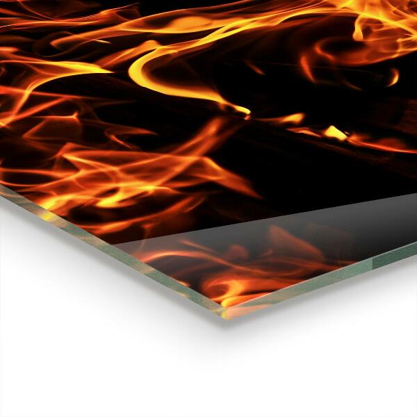 Stänkskydd kök Hot Flames of a Campfire