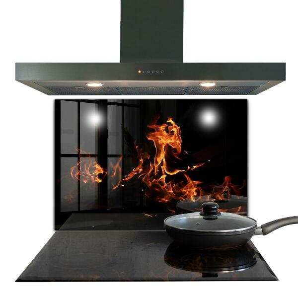 Stänkskydd kök Hot Flames of a Campfire