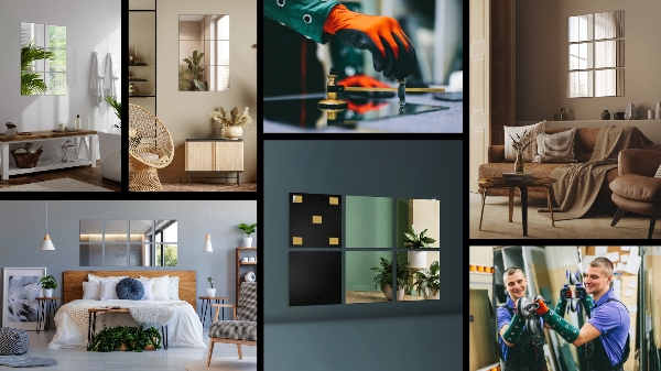 Spegelplattor 6 st 16x16 cm