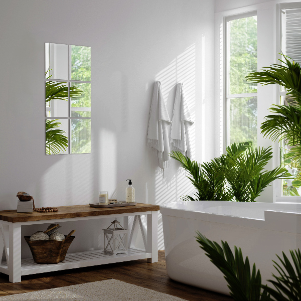 Fyrkantiga spegelplattor 6 st 30x20 cm