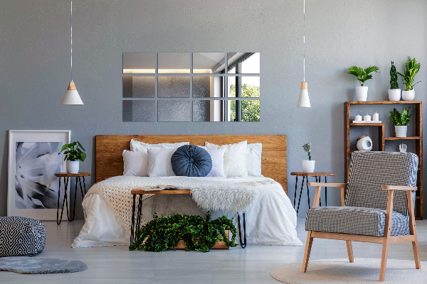 Fyrkantiga spegelplattor 6 st 30x20 cm