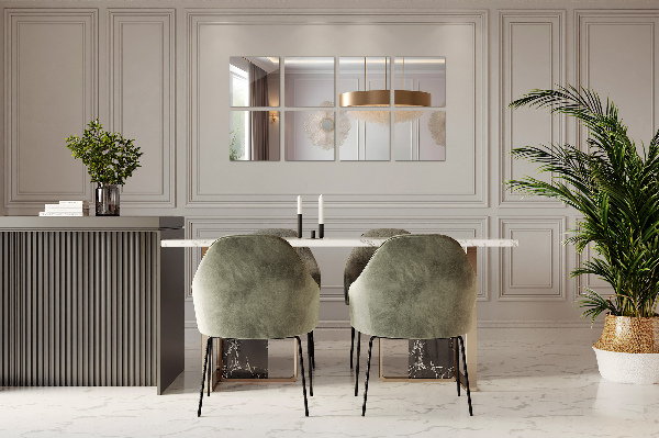 Självhäftande spegelplattor 6 st 30x30 cm