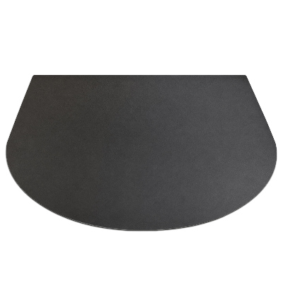 Halvovalt golvskydd för grill 100x100 cm