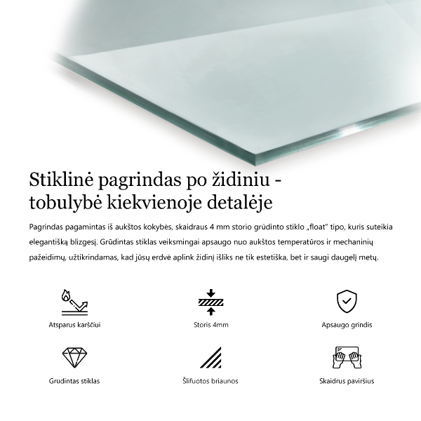 Golvskydd till eldstäder 50x50 cm