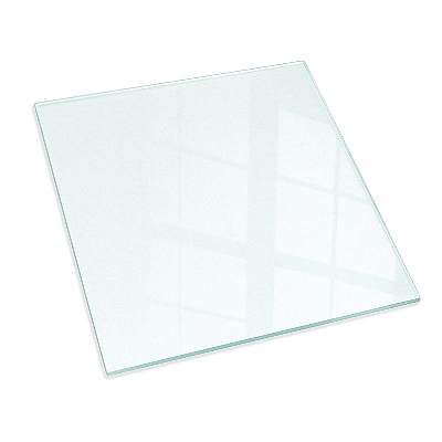 Kvadratisk semitransparent glasskiva för öppen spis 60x60 cm