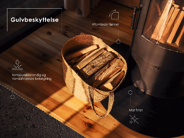 Golvskydd under braskamin 80x70 cm