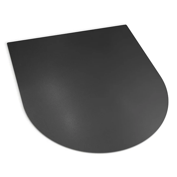 Halvovalt golvskydd för eldstad 80 x 90 cm