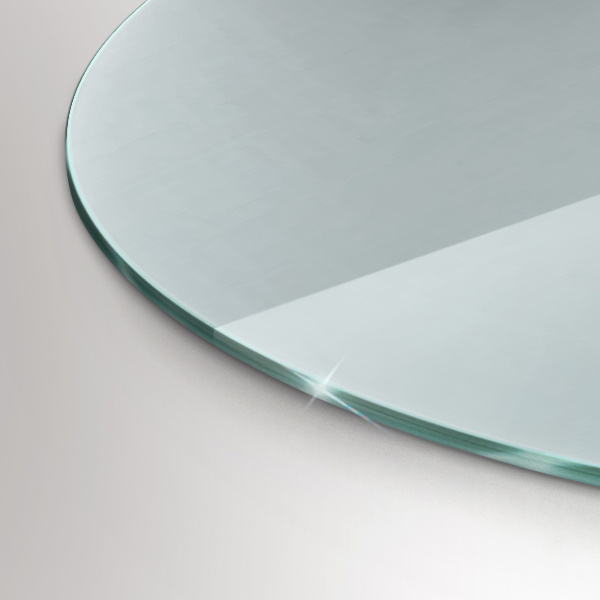 Glasskiva under braskamin fi50 cm