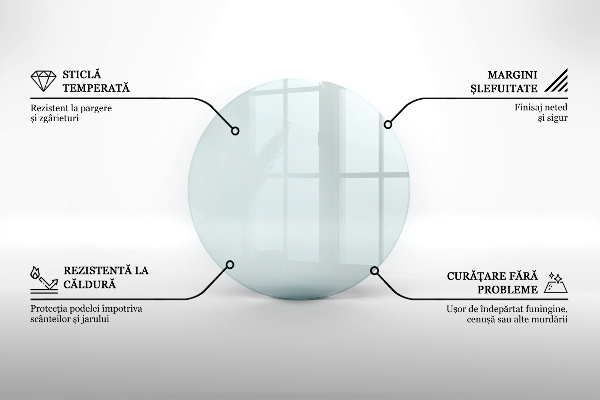 Glasskiva under braskamin fi90 cm