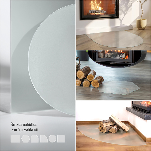 Runt semitransparent golvskydd till eldstäder fi80 cm