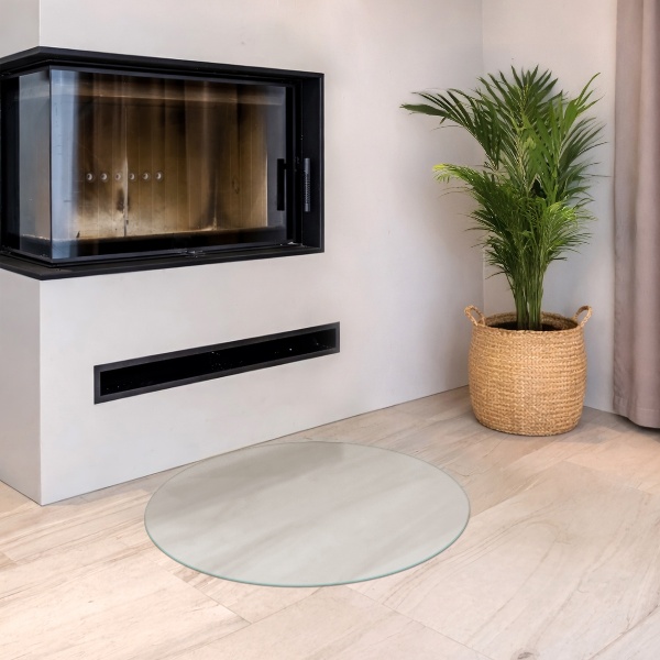 Runt semitransparent golvskydd till eldstäder fi80 cm