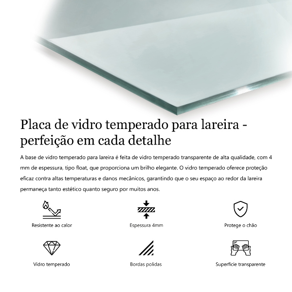 Golvskydd till eldstäder 120x80 cm