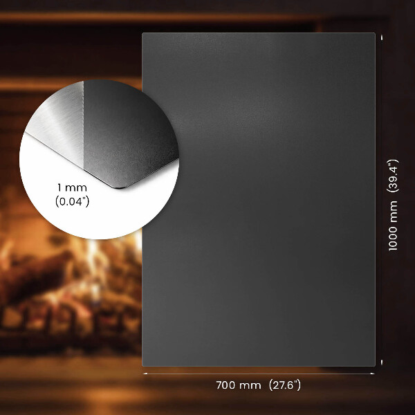 Golvskydd till eldstäder 100x70 cm