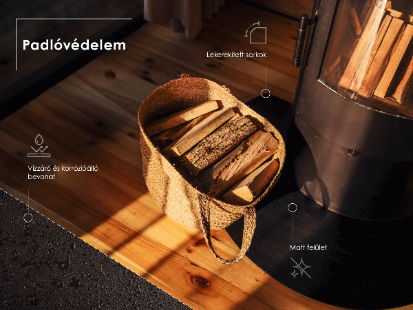 Rektangulära golvskydd till eldstäder 100x80 cm