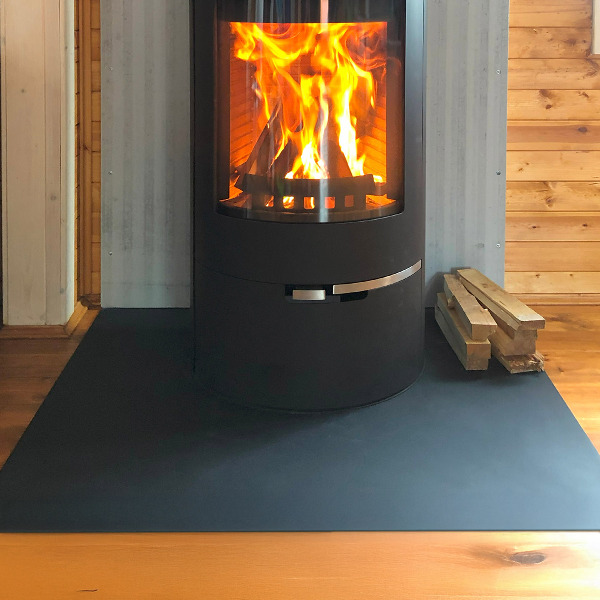 Rektangulära golvskydd till eldstäder 100x80 cm