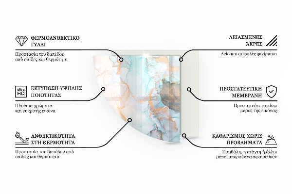 Fjärdedelscirkel glasskiva under braskamin Geometriskt 3D-mönster