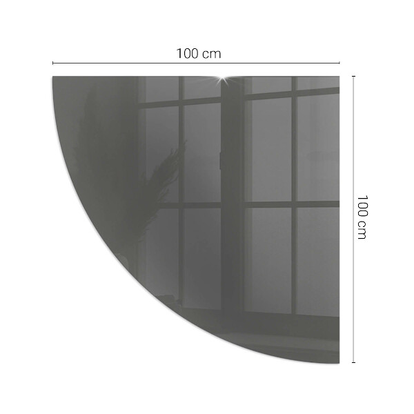 Fjärdedelscirkel glasskiva under braskamin Färg Gråbrun