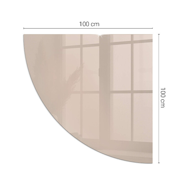 Fjärdedelscirkel glasskiva under braskamin Färg Ljusbrun