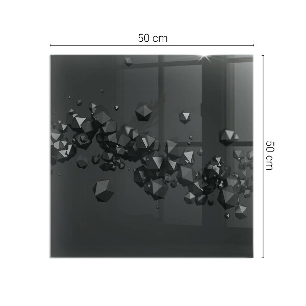 Kvadratisk glasskiva under kamin Abstrakt moln av klumpar