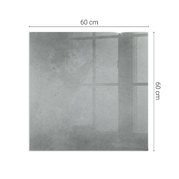 Kvadratisk glasskiva under kamin Betongstruktur med effekt