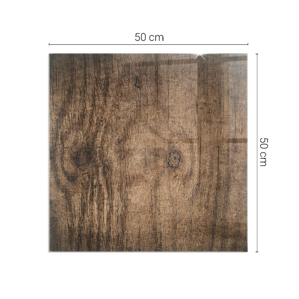 Kvadratisk glasskiva under braskamin Naturligt trämönster